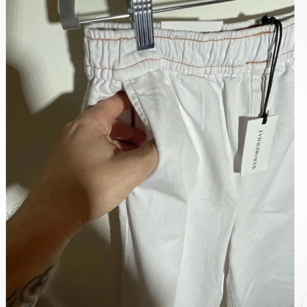 WeWoreWhat White Straight Leg Pull On Jeans